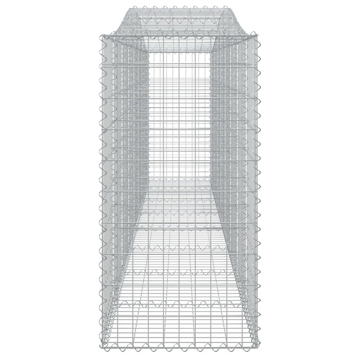 buede gabionkurve 2 stk. 400x50x100/120 cm galvaniseret jern