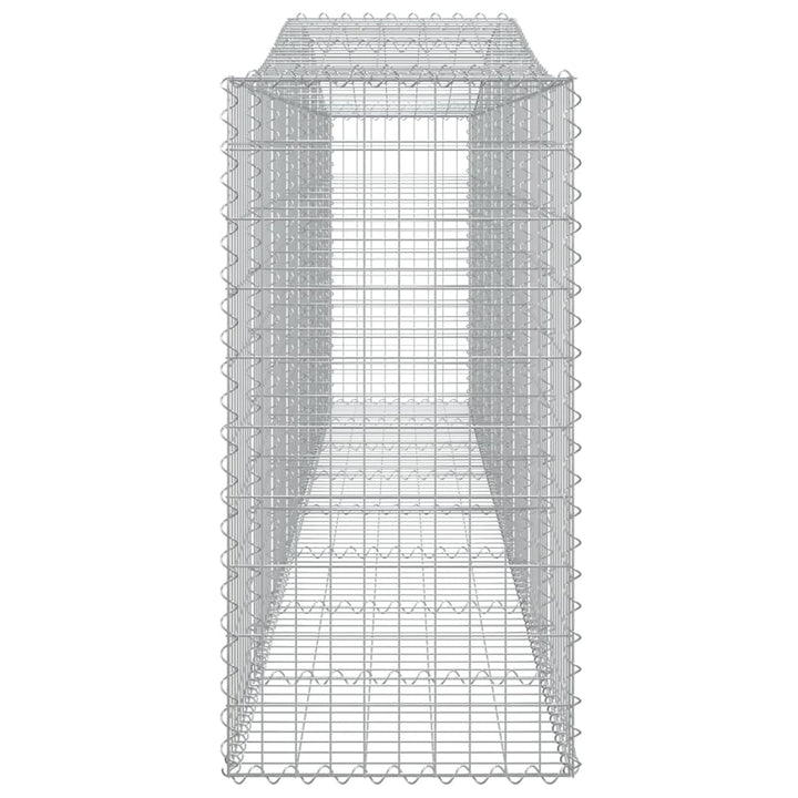 buede gabionkurve 3 stk. 400x50x100/120 cm galvaniseret jern