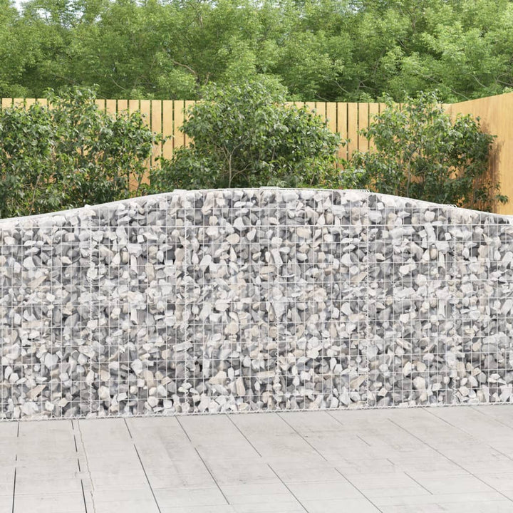buede gabionkurve 5 stk. 400x50x100/120 cm galvaniseret jern