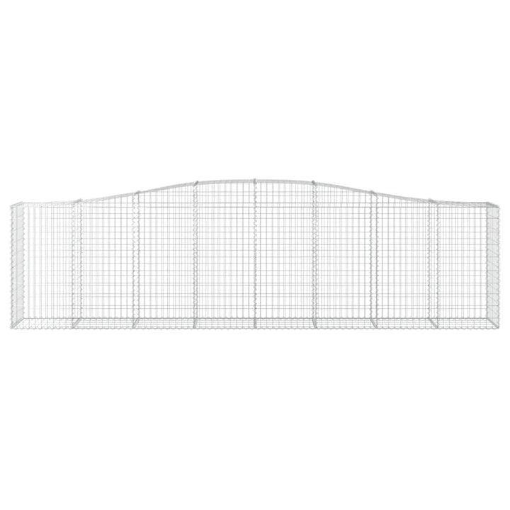buede gabionkurve 6 stk. 400x50x100/120 cm galvaniseret jern