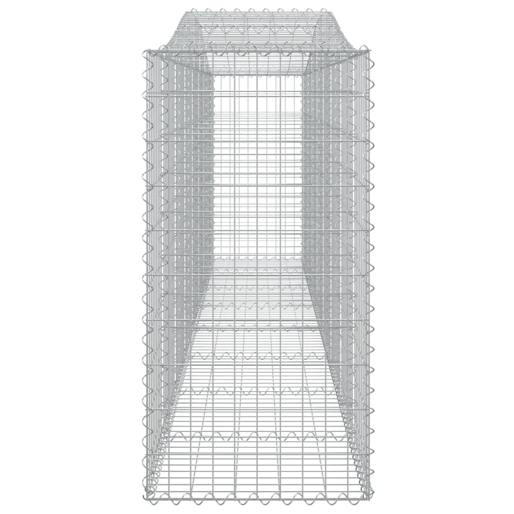 buede gabionkurve 6 stk. 400x50x100/120 cm galvaniseret jern