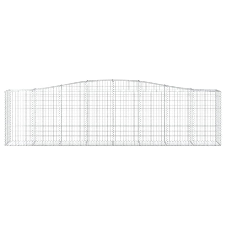 buede gabionkurve 7 stk. 400x50x100/120 cm galvaniseret jern