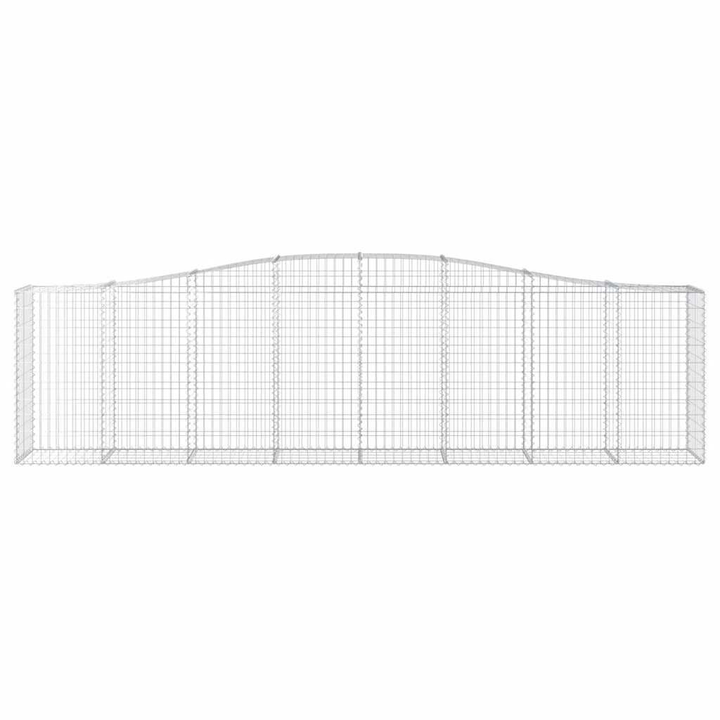 buede gabionkurve 9 stk. 400x50x100/120 cm galvaniseret jern