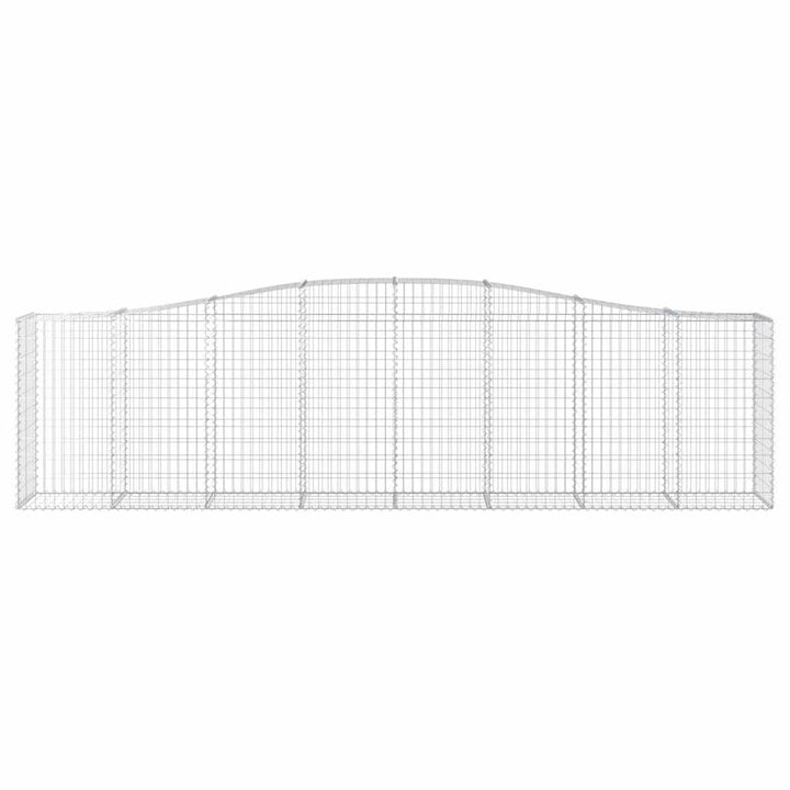 buede gabionkurve 9 stk. 400x50x100/120 cm galvaniseret jern