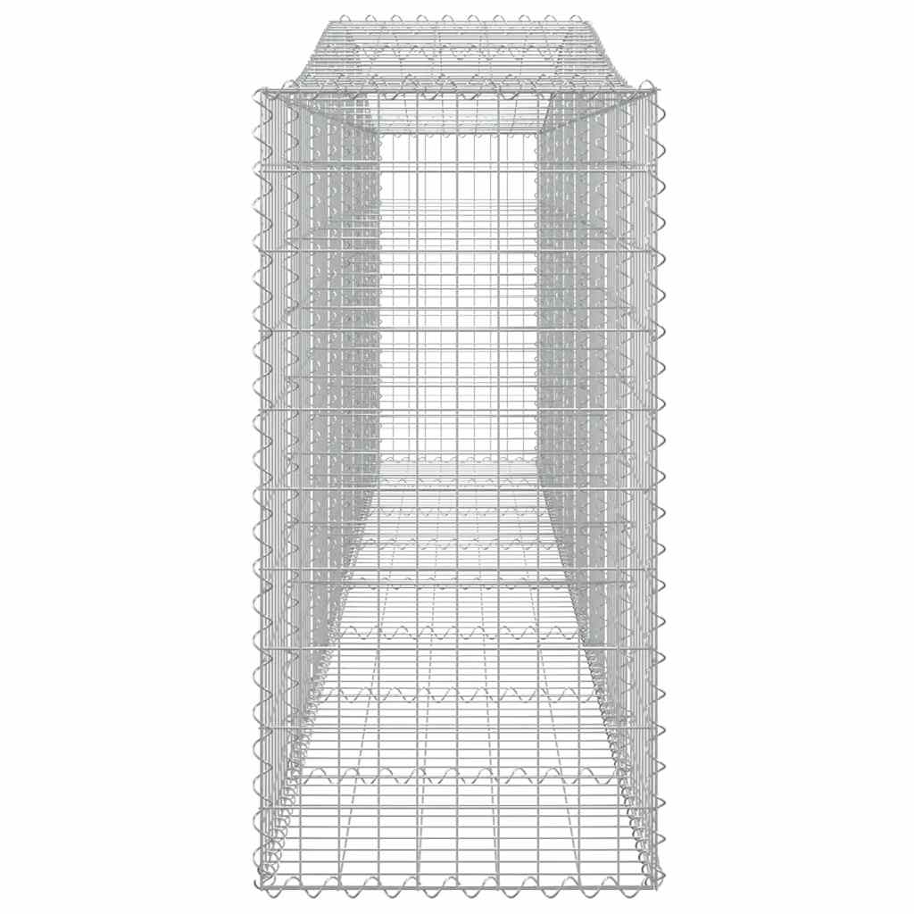 buede gabionkurve 9 stk. 400x50x100/120 cm galvaniseret jern