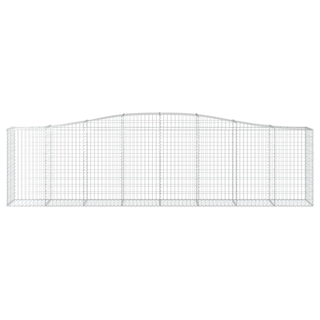buede gabionkurve 15 stk. 400x50x100/120 cm galvaniseret jern