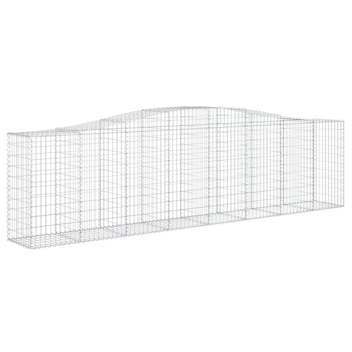buede gabionkurve 25 stk. 400x50x100/120 cm galvaniseret jern