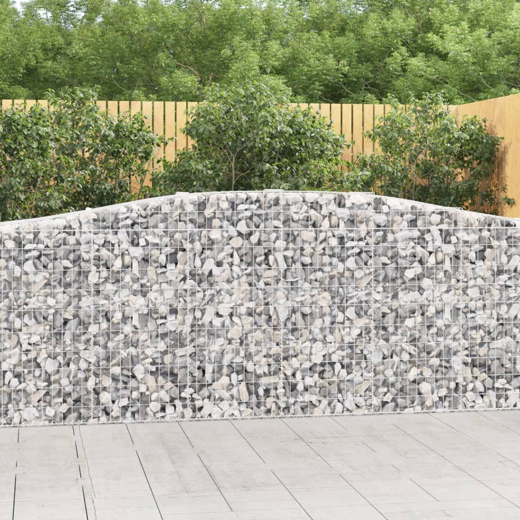 buede gabionkurve 25 stk. 400x50x100/120 cm galvaniseret jern