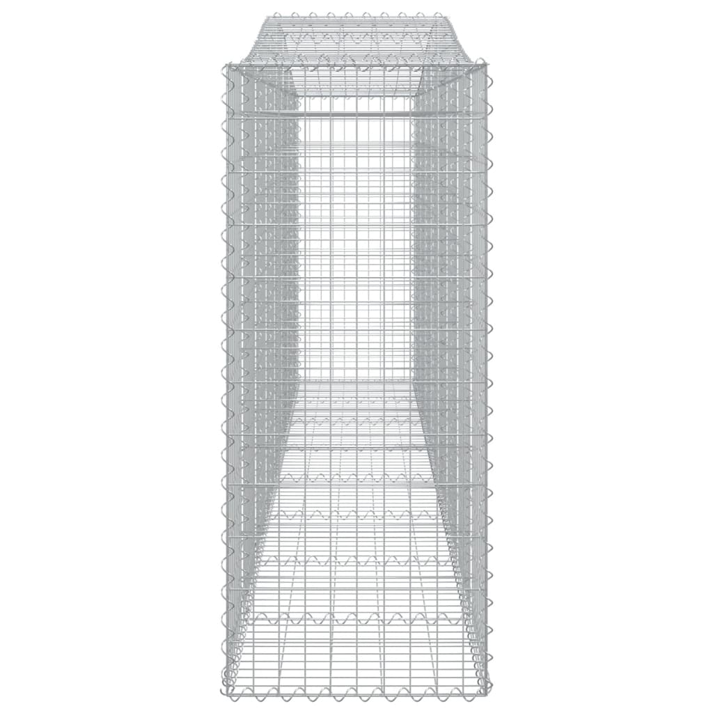 buede gabionkurve 4 stk. 400x50x120/140 cm galvaniseret jern
