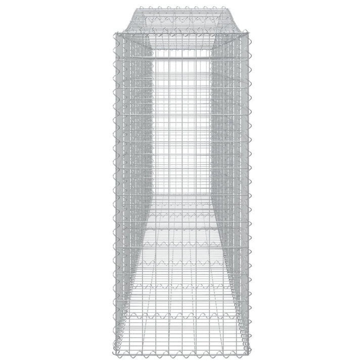 buede gabionkurve 4 stk. 400x50x120/140 cm galvaniseret jern