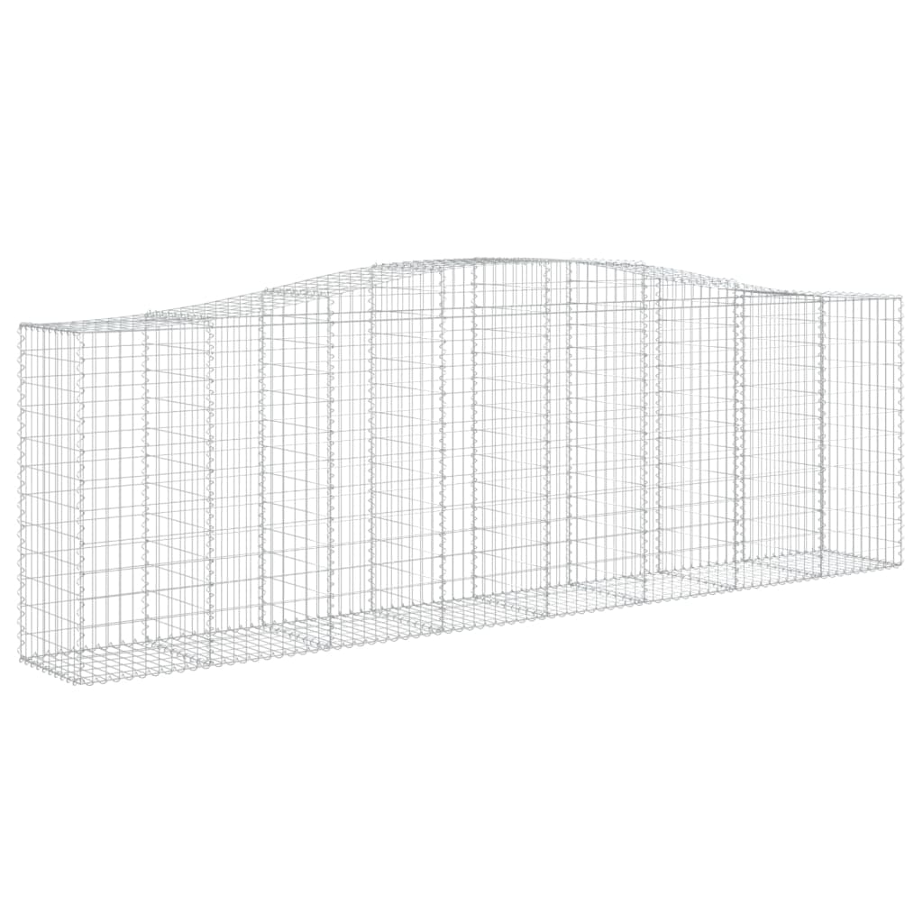 buede gabionkurve 6 stk. 400x50x120/140 cm galvaniseret jern
