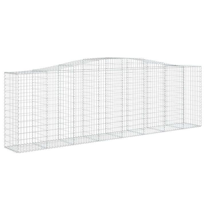 buede gabionkurve 8 stk. 400x50x120/140 cm galvaniseret jern