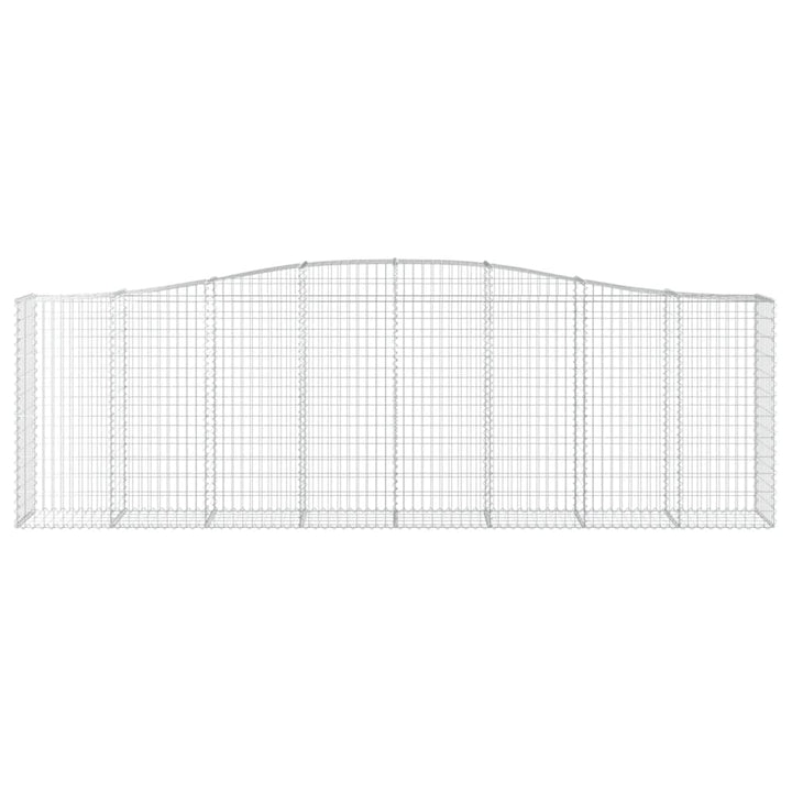 buede gabionkurve 8 stk. 400x50x120/140 cm galvaniseret jern