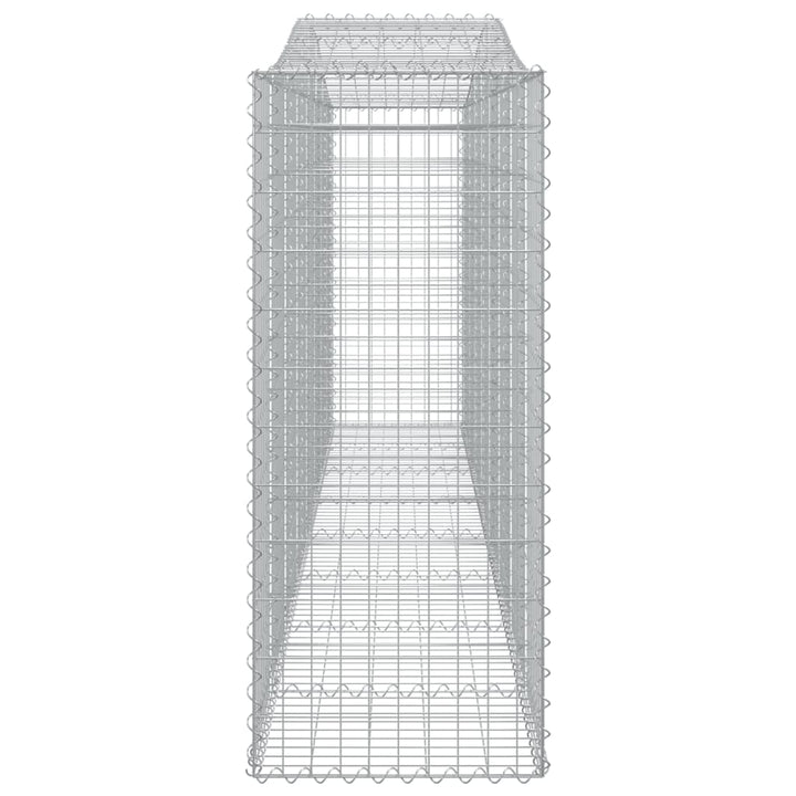 buede gabionkurve 8 stk. 400x50x120/140 cm galvaniseret jern