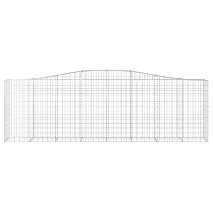 buede gabionkurve 9 stk. 400x50x120/140 cm galvaniseret jern