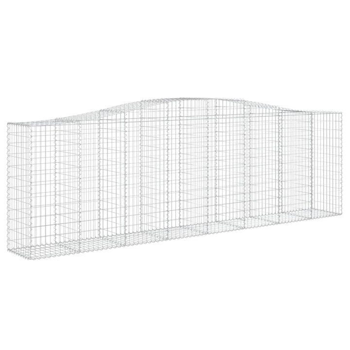 buede gabionkurve 10 stk. 400x50x120/140 cm galvaniseret jern