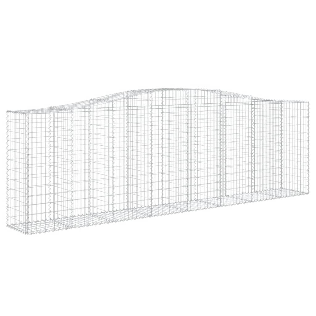 buede gabionkurve 20 stk. 400x50x120/140 cm galvaniseret jern