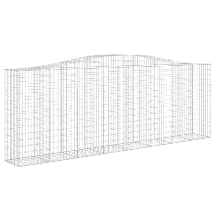 buede gabionkurve 4 stk. 400x50x140/160 cm galvaniseret jern