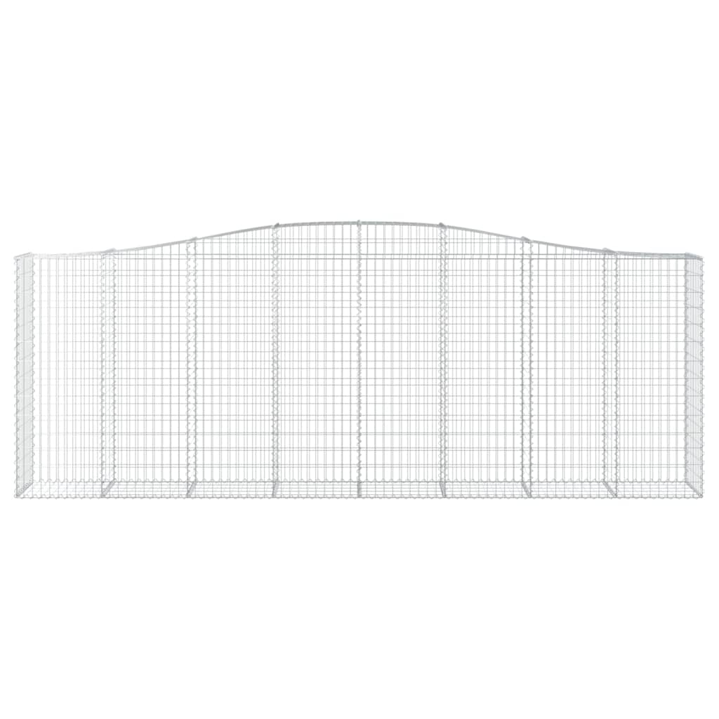 buede gabionkurve 4 stk. 400x50x140/160 cm galvaniseret jern