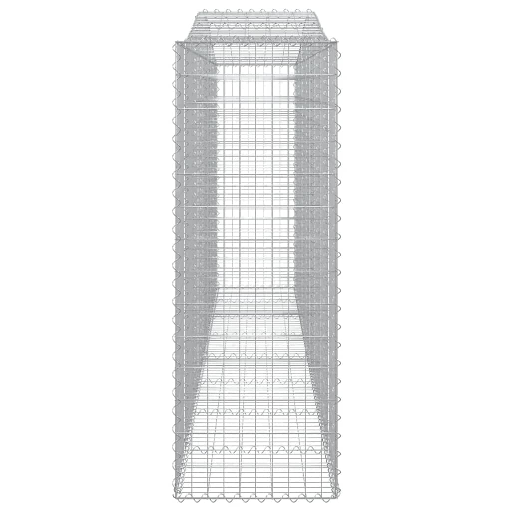 buede gabionkurve 4 stk. 400x50x140/160 cm galvaniseret jern