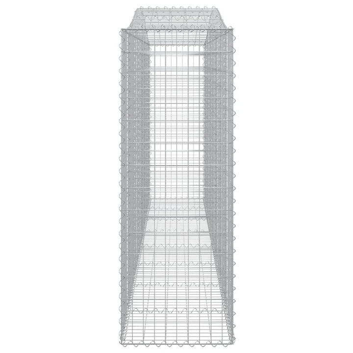 buede gabionkurve 4 stk. 400x50x140/160 cm galvaniseret jern