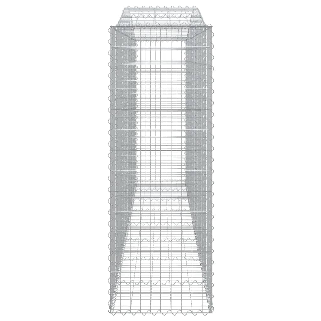 buede gabionkurve 5 stk. 400x50x140/160 cm galvaniseret jern