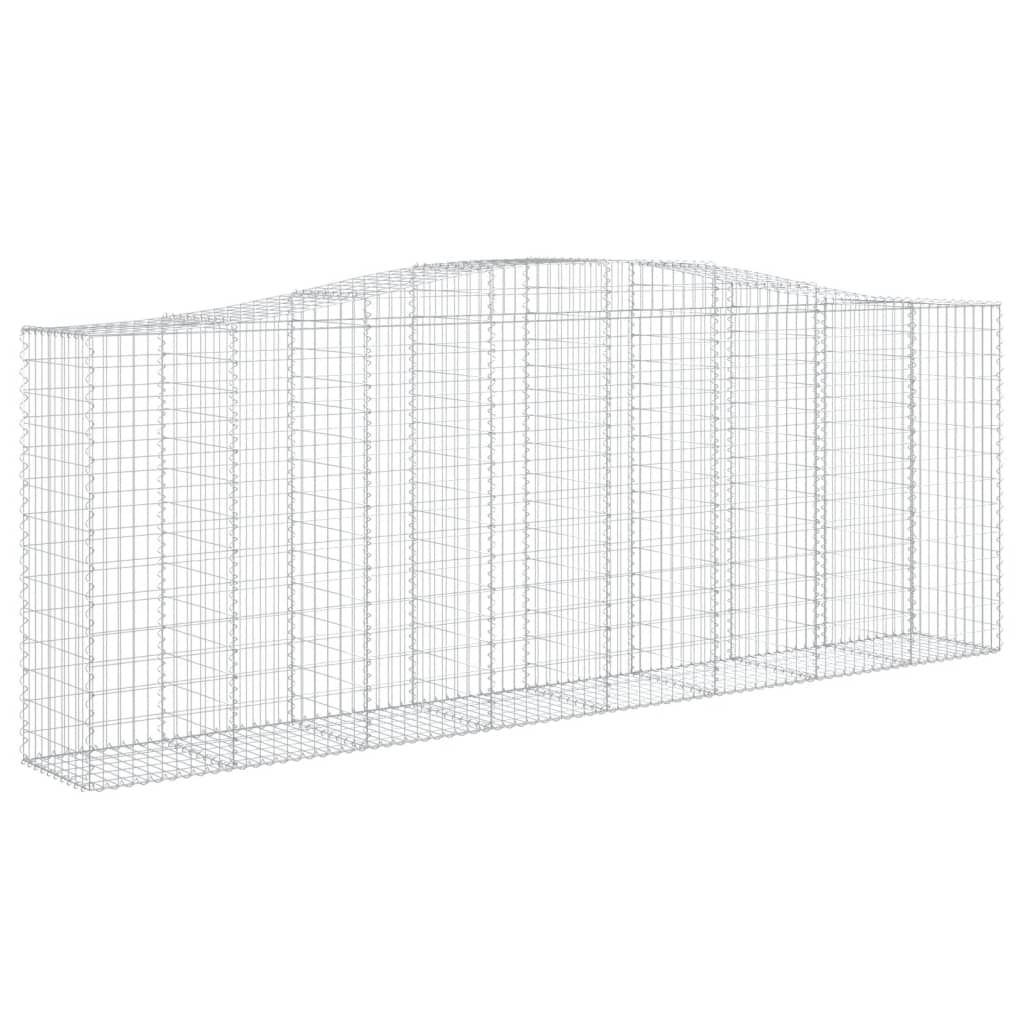 buede gabionkurve 9 stk. 400x50x140/160 cm galvaniseret jern