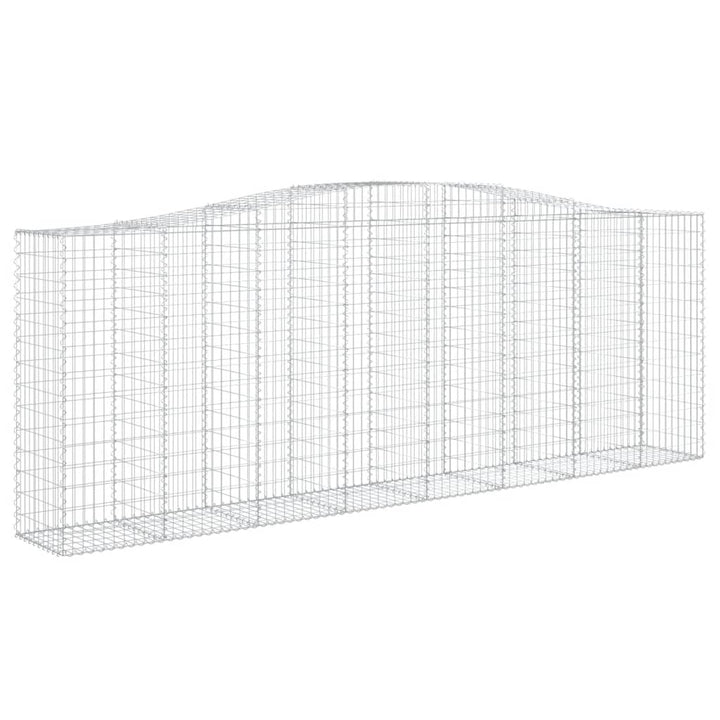 buede gabionkurve 9 stk. 400x50x140/160 cm galvaniseret jern