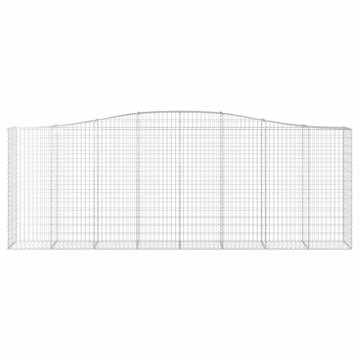 buede gabionkurve 9 stk. 400x50x140/160 cm galvaniseret jern