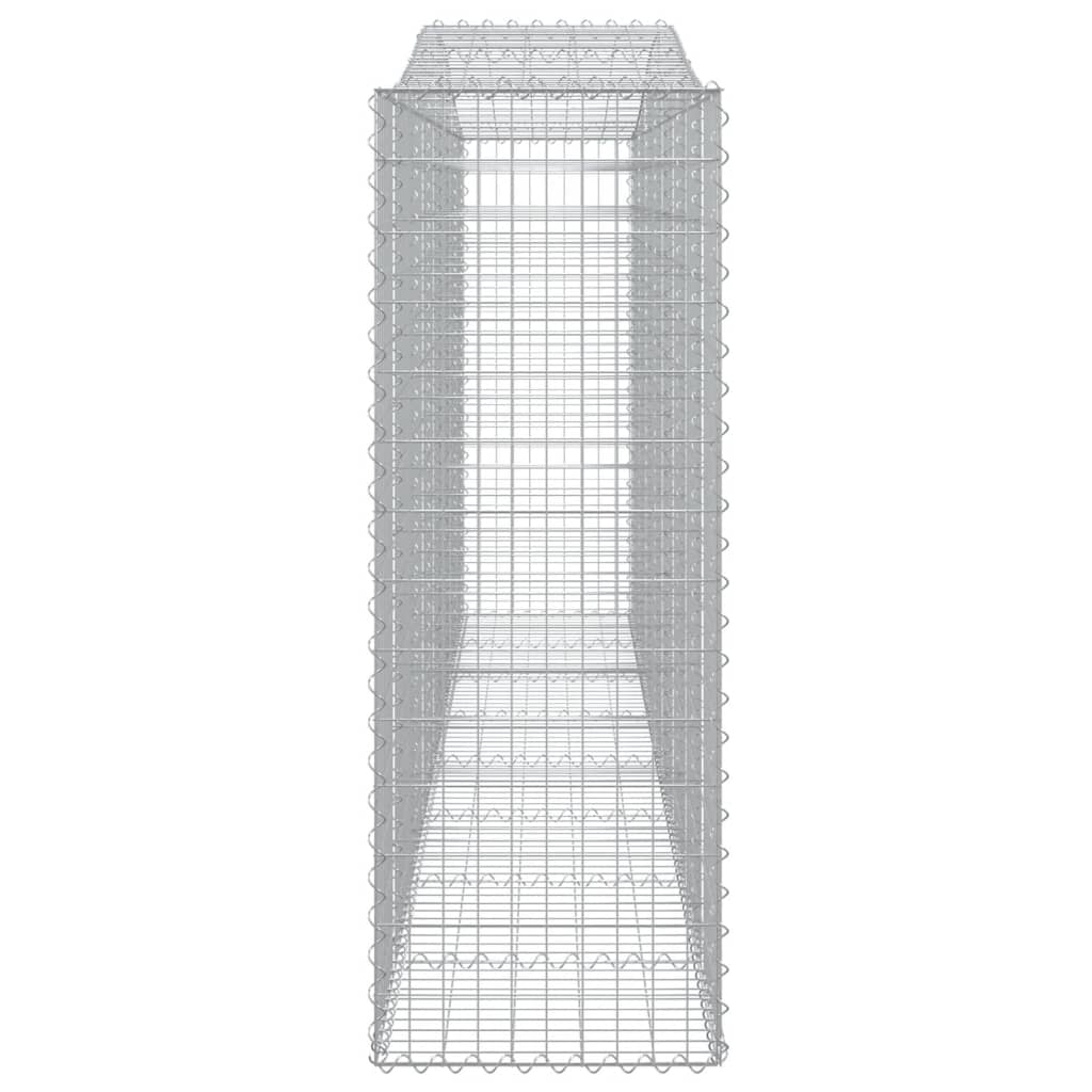 buede gabionkurve 9 stk. 400x50x140/160 cm galvaniseret jern