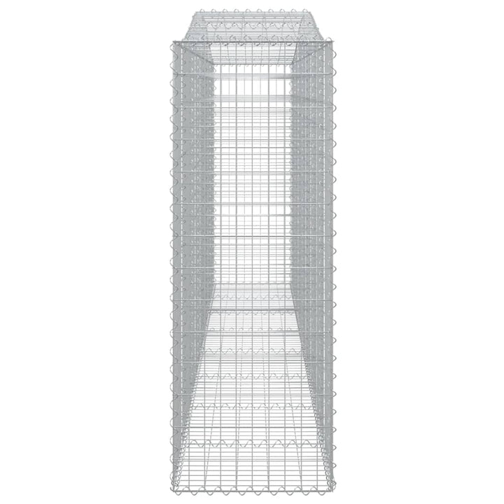 buede gabionkurve 15 stk. 400x50x140/160 cm galvaniseret jern