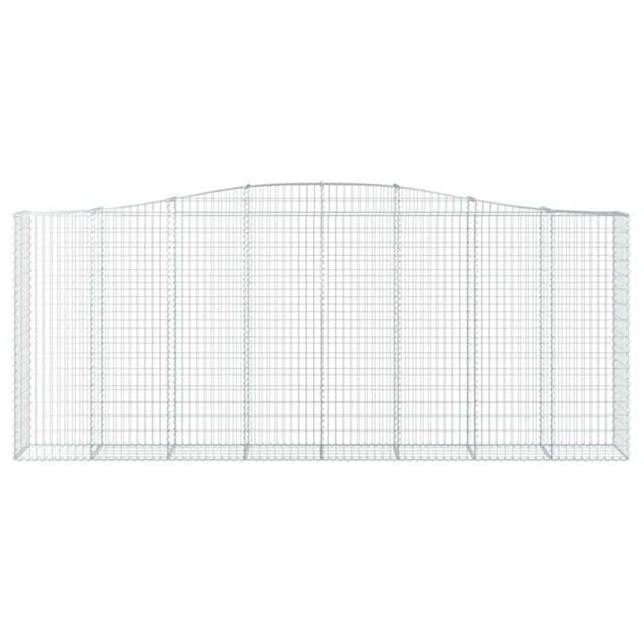 buede gabionkurve 4 stk. 400x50x160/180 cm galvaniseret jern