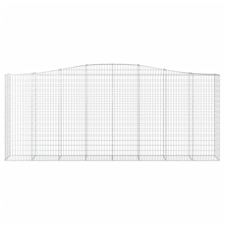 buede gabionkurve 7 stk. 400x50x160/180 cm galvaniseret jern