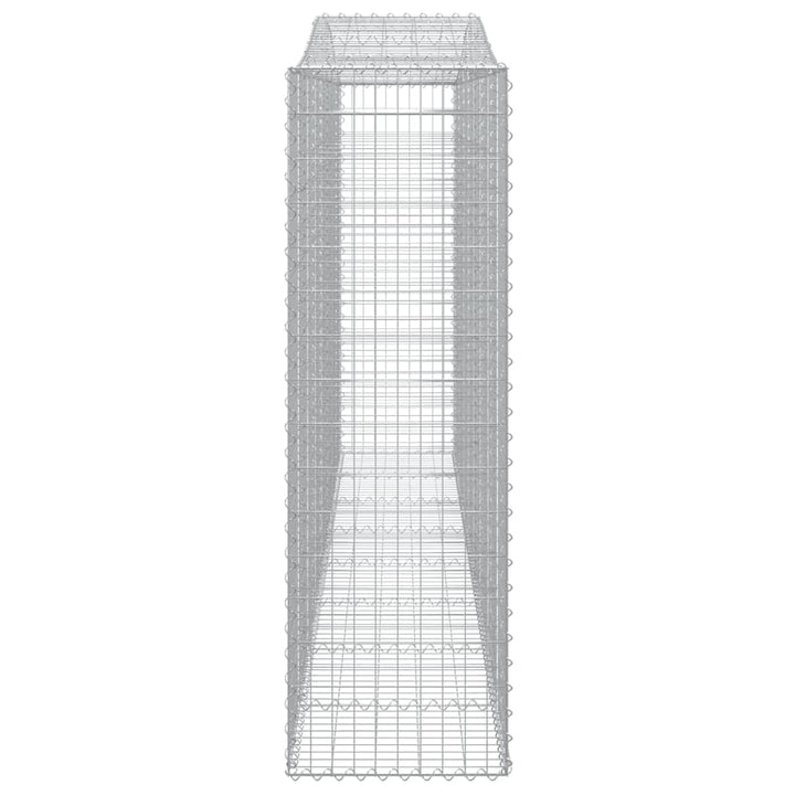 buede gabionkurve 7 stk. 400x50x160/180 cm galvaniseret jern