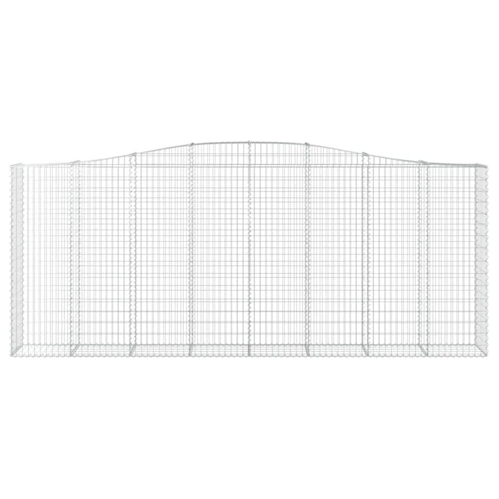 buede gabionkurve 9 stk. 400x50x160/180 cm galvaniseret jern