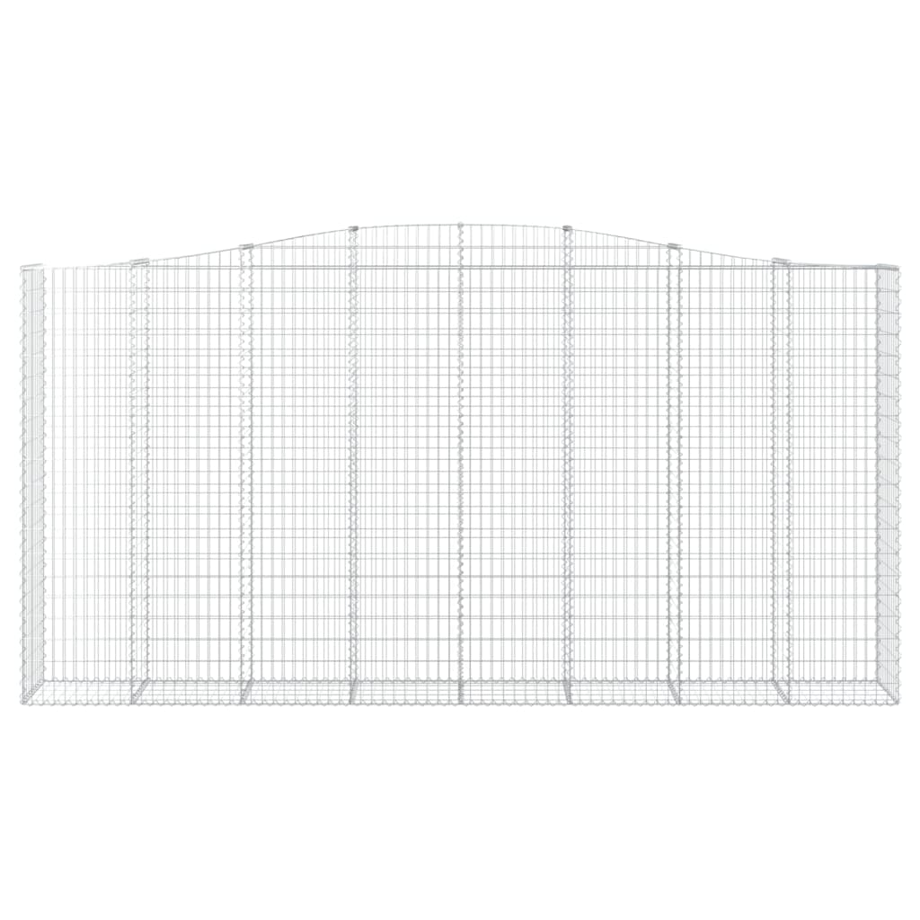 buede gabionkurve 2 stk. 400x50x200/220 cm galvaniseret jern