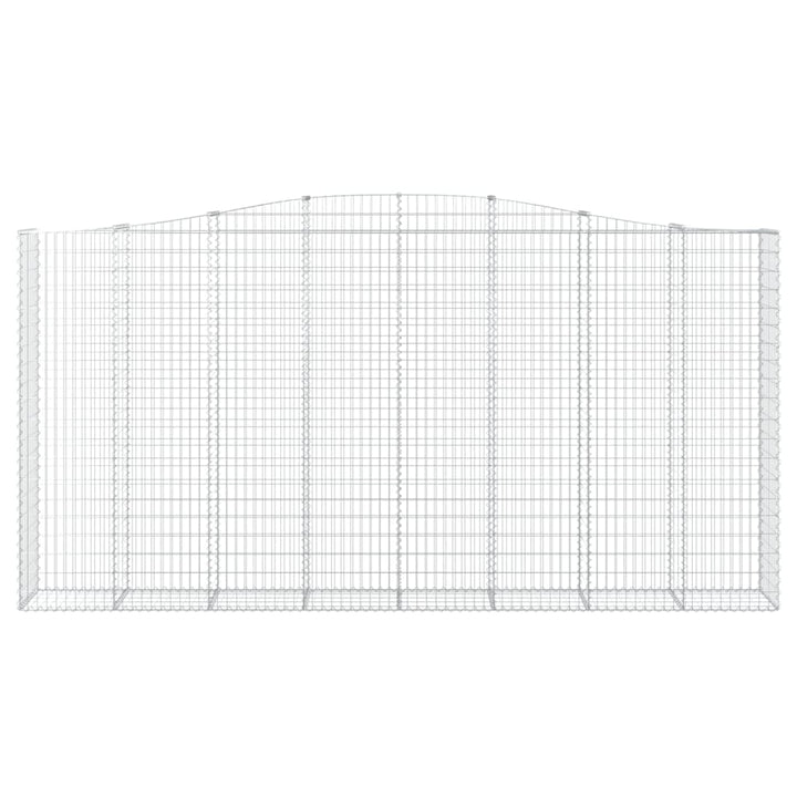 buede gabionkurve 2 stk. 400x50x200/220 cm galvaniseret jern