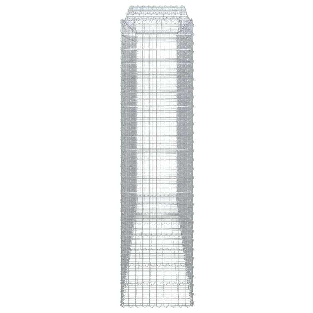 buede gabionkurve 2 stk. 400x50x200/220 cm galvaniseret jern