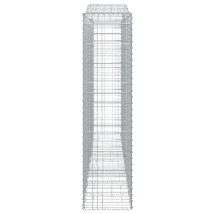 buede gabionkurve 2 stk. 400x50x200/220 cm galvaniseret jern