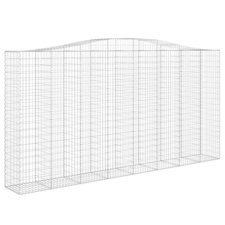 buede gabionkurve 3 stk. 400x50x200/220 cm galvaniseret jern