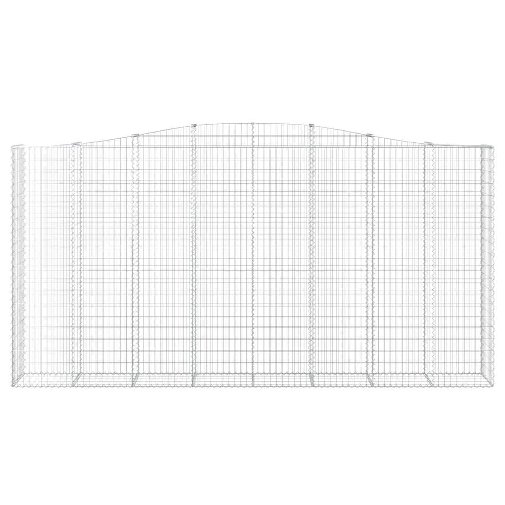 buede gabionkurve 3 stk. 400x50x200/220 cm galvaniseret jern