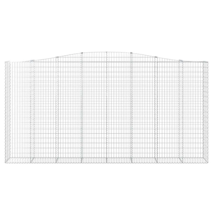 buede gabionkurve 3 stk. 400x50x200/220 cm galvaniseret jern