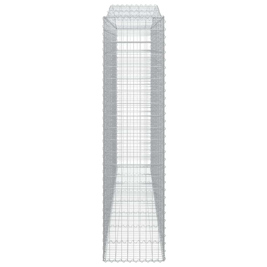 buede gabionkurve 3 stk. 400x50x200/220 cm galvaniseret jern