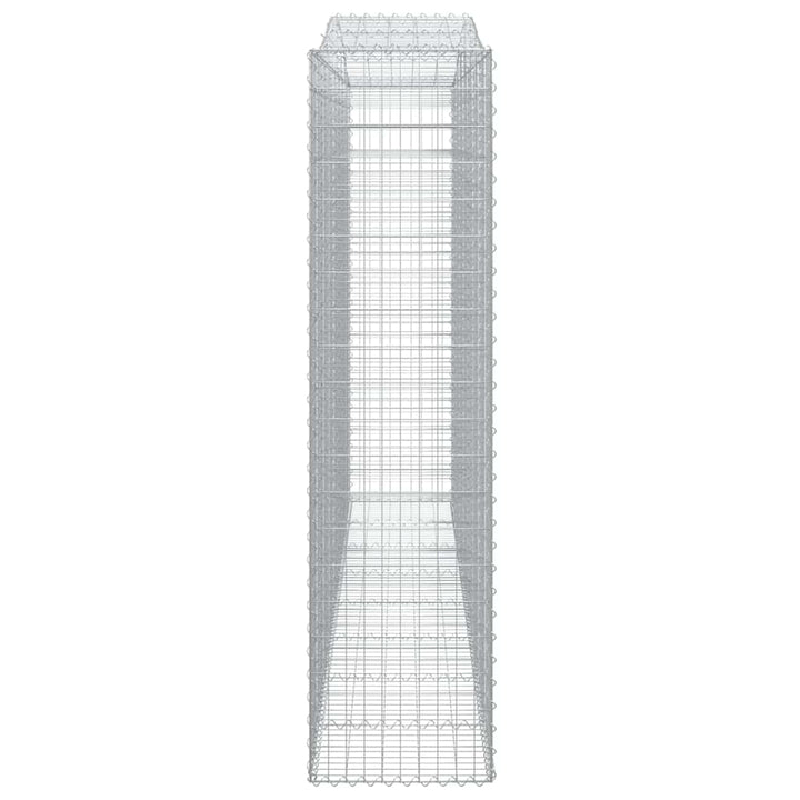 buede gabionkurve 3 stk. 400x50x200/220 cm galvaniseret jern