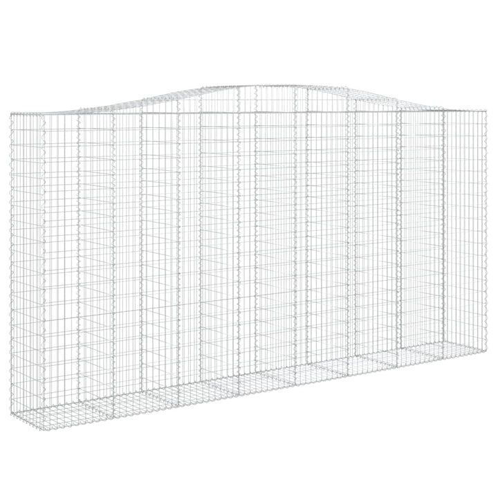 buede gabionkurve 4 stk. 400x50x200/220 cm galvaniseret jern