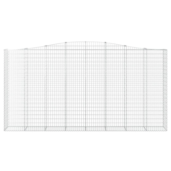 buede gabionkurve 5 stk. 400x50x200/220 cm galvaniseret jern