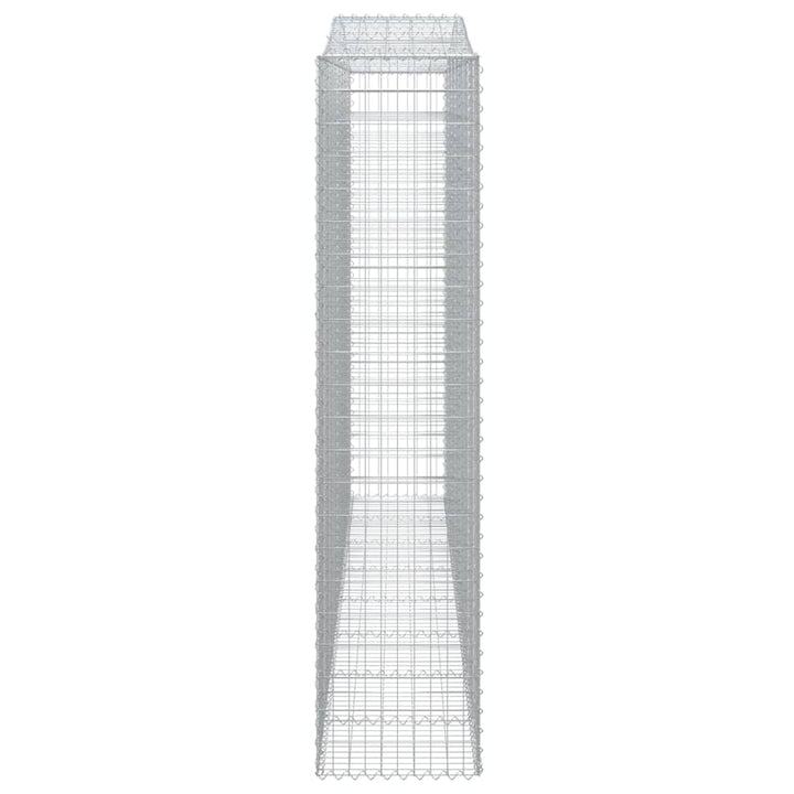 buede gabionkurve 4 stk. 400x50x220/240 cm galvaniseret jern