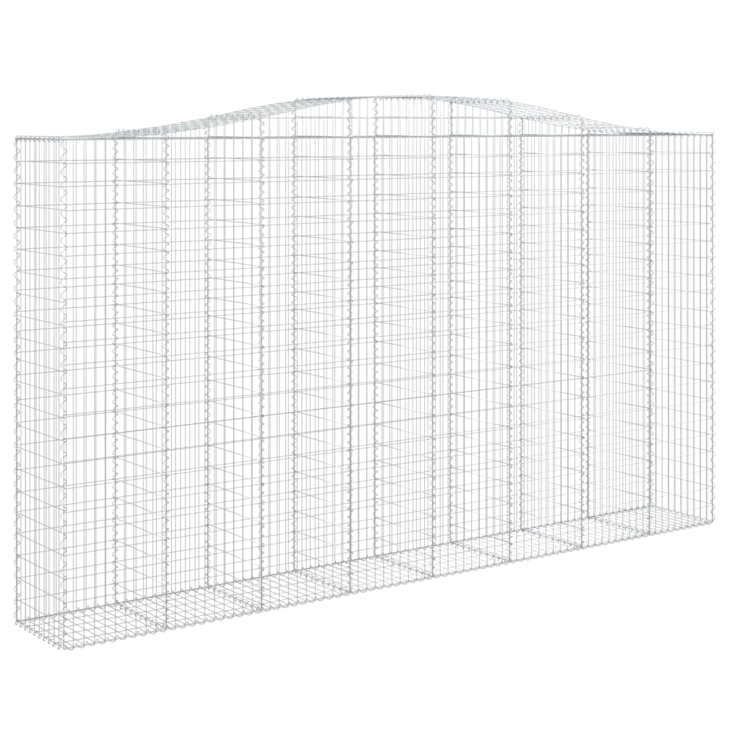 buede gabionkurve 5 stk. 400x50x220/240 cm galvaniseret jern