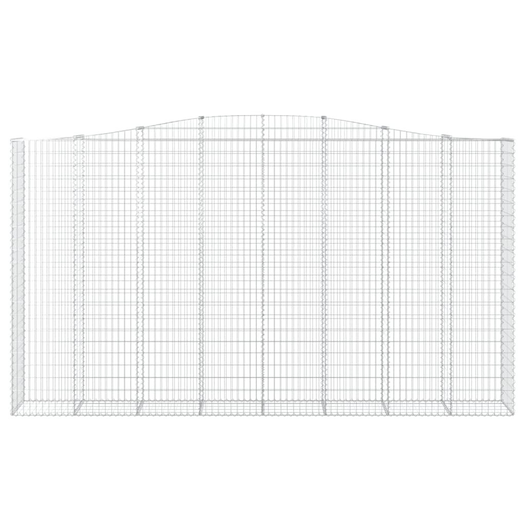 buede gabionkurve 5 stk. 400x50x220/240 cm galvaniseret jern