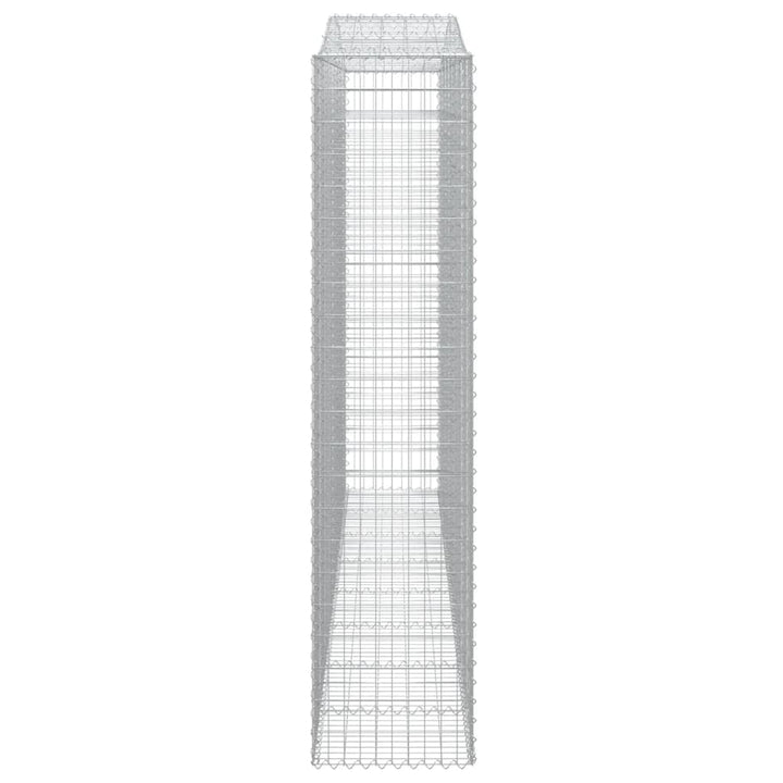 buede gabionkurve 5 stk. 400x50x220/240 cm galvaniseret jern